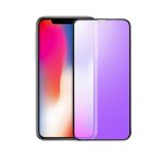 Folie de Protectie,  pentru iPhone 15 Pro Max, Ceramic Anti-Blue, 9H, Protectie Ochi, Anti-Soc, Mov