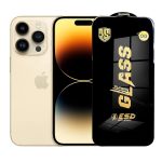 iPhone 14 Pro Folie de Protectie, Sticla Securizata ESD, Margini Negre, Rezistenta la Zgirieturi, Antistatica, 0.35 mm, Transparenta