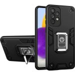 Husa Iron Warriors pentru iPhone 14 pro, ,  Hybrid Ring Holder Kickstand, Negru