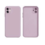 Husa pentru Apple iPhone 14 Plus , Liquid Silicone, cu Microfibra pe interior, Protectie Antisoc, Grass purple, Mov