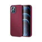 Husa pentru Apple iPhone 14 Pro Max , Liquid Silicone, cu Microfibra pe interior, Protectie Antisoc, Wine red, Claret