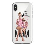 Husa protectie  compatibila cu Apple iPhone 13 Glass print Mama of Drama Multicolor