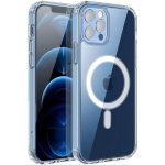 Husa protectie  pentru iPhone 11 Mag Safe, 2 in 1 incarcare si magnet, Acril si Silicon, Transparenta