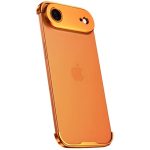 Carcasa de Telefon,  Compatibila Apple iPhone 17 Air, Fara Rama, doar Colturi si Camera, din Metal, Grosime 0.1 mm, Portocaliu