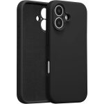 Husa de Protectie,  pentru iPhone 16 Plus, Liquid Silicone, cu Microfibra pe Interior, Protectie Antisoc, Compatibil Incarcare Wireless, Negru