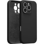 Husa de Protectie,  pentru iPhone 16 Pro Max, Liquid Silicone, cu Microfibra pe Interior, Protectie Antisoc, Compatibil Incarcare Wireless, Negru