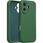 Husa de Protectie,  pentru iPhone 16 Plus, Liquid Silicone, cu Microfibra pe Interior, Protectie Antisoc, Compatibil Incarcare Wireless, Verde