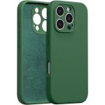 Husa de Protectie,  pentru iPhone 16 Pro Max, Liquid Silicone, cu Microfibra pe Interior, Protectie Antisoc, Compatibil Incarcare Wireless, Verde