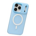 Husa Telefon Jelly Magnetic 2in1,  Compatibila cu Apple iPhone 17 Pro, din PC+TPU, Magsafe, Finisaj Mat, Albastru Deschis