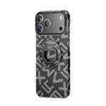Husa pentru iPhone 17 Pro,  Carcasa de Protectie Rezistenta Ultra-subtire, Suport Magnetic, Aspect Texturat, Negru