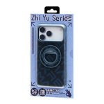 Husa pentru iPhone 17 Pro Max,  Carcasa de Protectie Rezistenta Ultra-subtire, Suport Magnetic, Aspect Texturat, Albastru - imagine 2