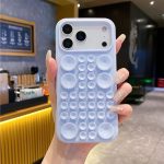 Husa cu Ventuze,  Compatibila iPhone 17, din Silicon, Interior Microfibra, Albastru Gri - imagine 2